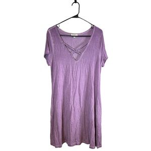 Umgee Soft Jersey Knit Tshirt Dress w/ Pockets